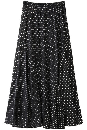 Ne Quittez Pas コットンレーヨンツイルプリントパネルスカート ドット の通販 Elleshop エル ショップ