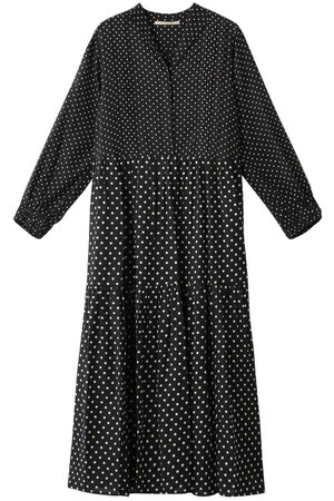 Ne Quittez Pas コットンレーヨンツイルプリントピンタックドレス ドット の通販 Elleshop エル ショップ