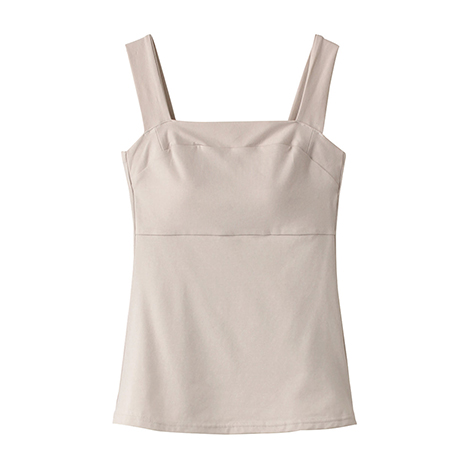 【再生産】シーズン問わず活躍！パッド付きノンレースキャミソール