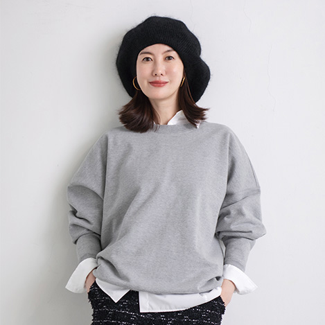 コーディネートの幅が広がるSWEAT