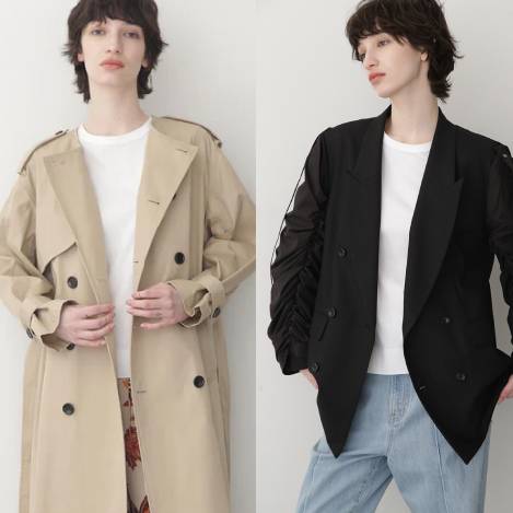 クラシカル×モードなスプリングアウター