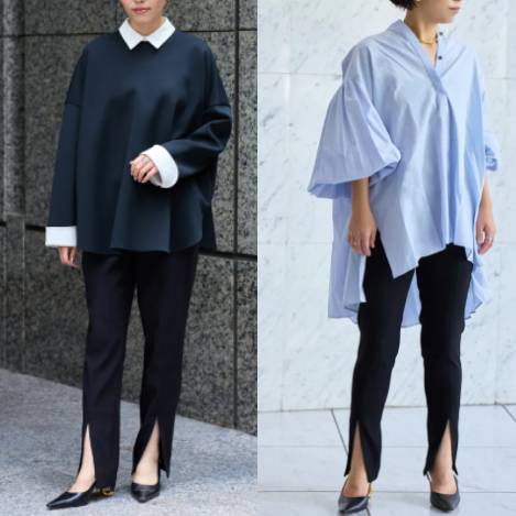 SIZE SELECT GUIDE-2WAYツイルフロントスリットパンツ-
