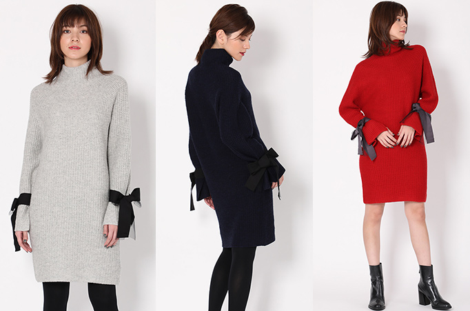 Elle Shop 冬の女性らしさを高めるニットワンピース ファッション通販 エル ショップ