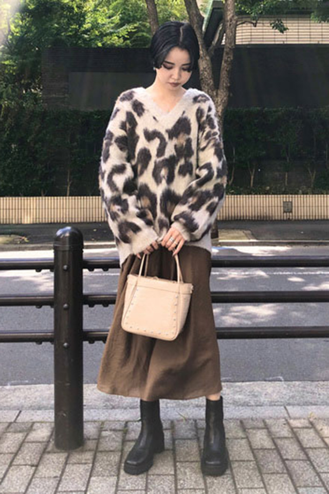 Elle Shop レオパード柄ニットアイテムの着こなし術 ファッション通販 エル ショップ