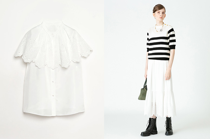 ELLE SHOP】【LOULOU WILLOUGHBY】embroidery&lace｜ファッション通販