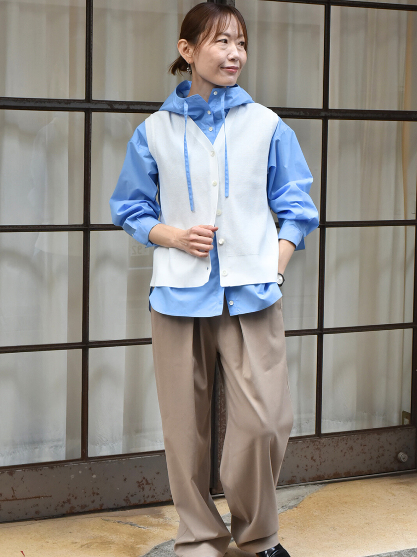 【ELLE SHOP限定販売】 着回し自由自在でなフーディーシャツ