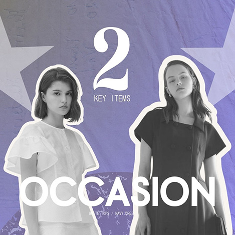 迷ったらこの2つ。“白シャツ”と“ネイビーワンピ”で正解オケージョンコーデ