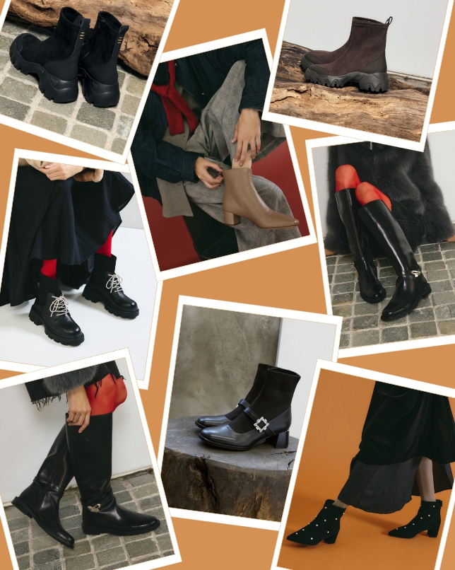 「スタッカート」の新作ブーツで大人ムードな足元を演出