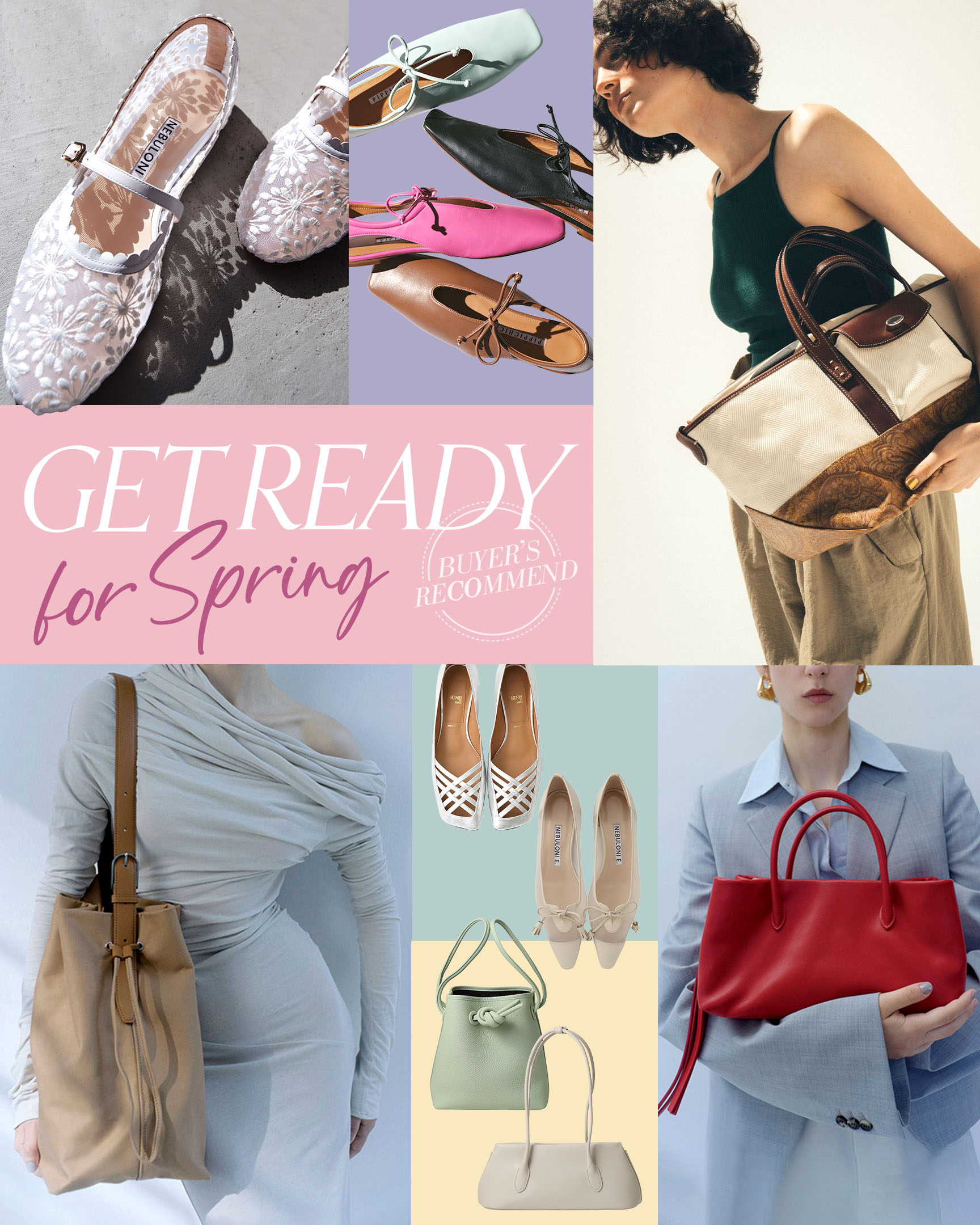 春を感じるシューズ＆バッグで、<br/>明日からのおしゃれを更新