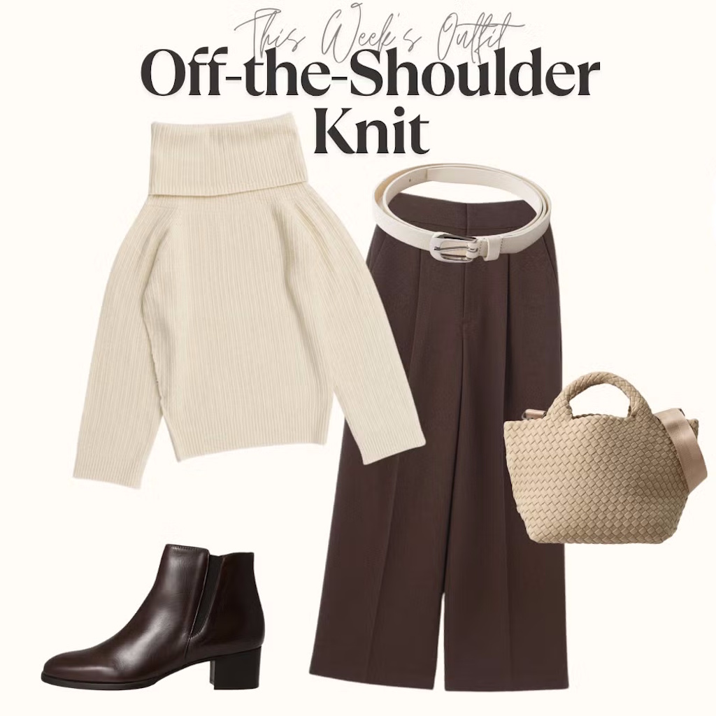 リュクスな「オフショルニット」で叶える、秋のエレガントな肌見せルック【今週のコーデ】