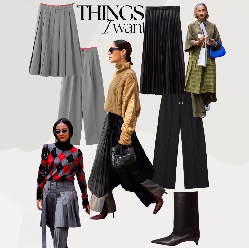 【エディターのおしゃれムードボード】秋は“重ねて”更新！ スカート×パンツのレイヤードスタイルに挑戦