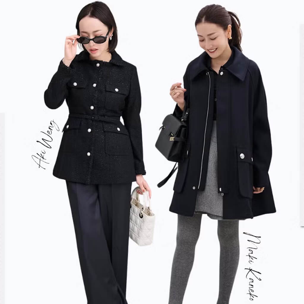 気になるアウターは？ 翁安芸さん×金子麻貴さんの秋冬コーデ