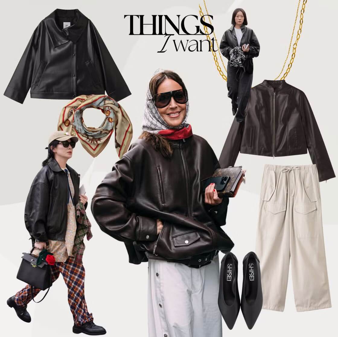 この冬はレザージャケット！ 最旬の甘辛コーデ【エディターのおしゃれムードボード】