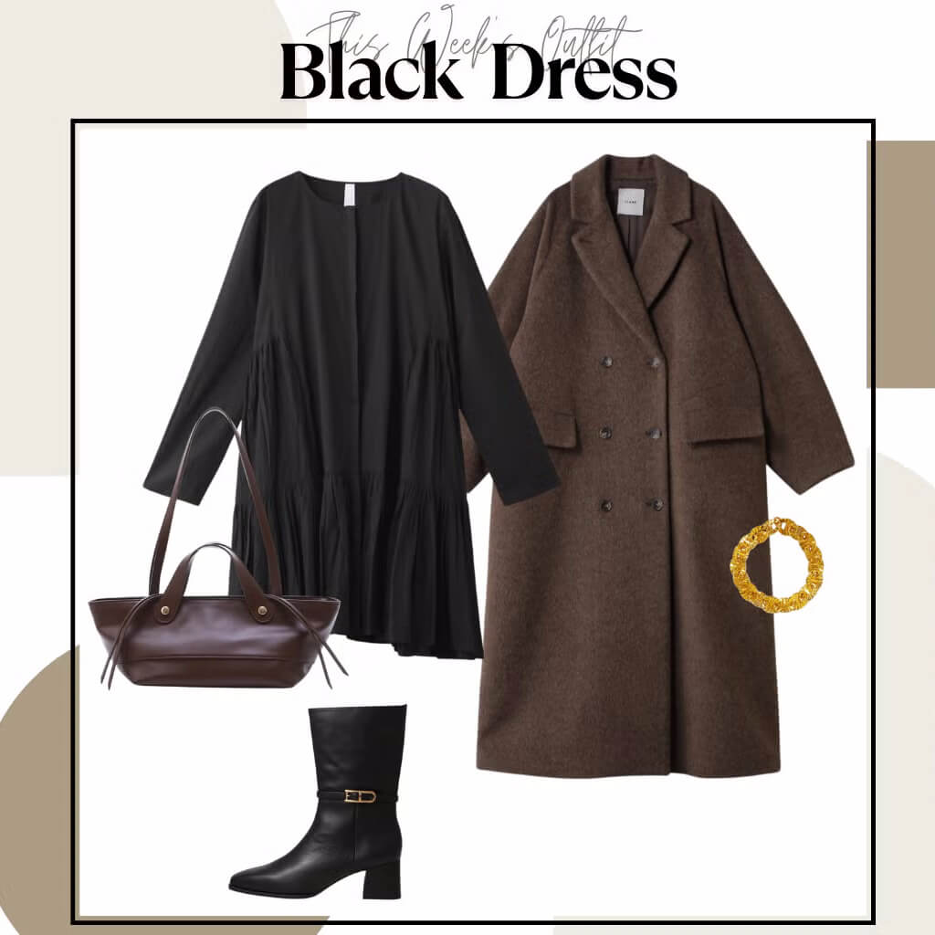 配色で印象をチェンジ！ 「黒ワンピース」の最旬スタイル【今週のコーデ】