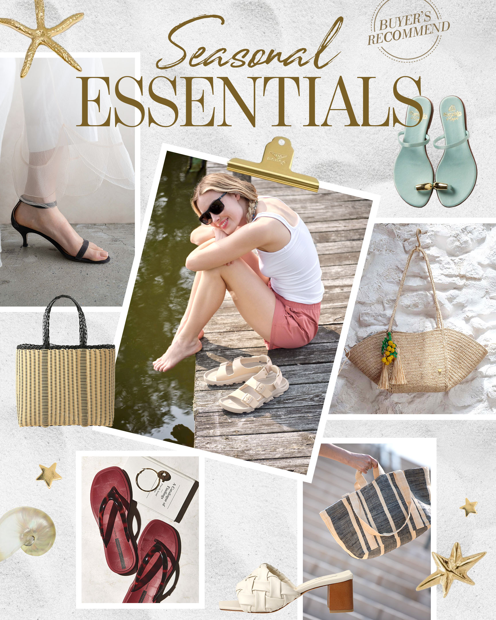 旬顔のサンダル＆カゴバッグで<br/>シーズンムードを満喫