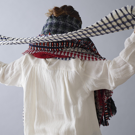 kijinokanosei - 「キジノカノウセイ」コンパクトで巻きやすい、生地幅スカーフ