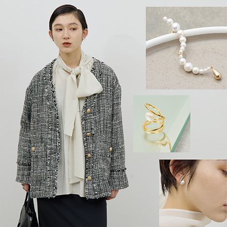 GALLARDAGALANTE - 今人気急上昇中！洗えるツイードジャケット