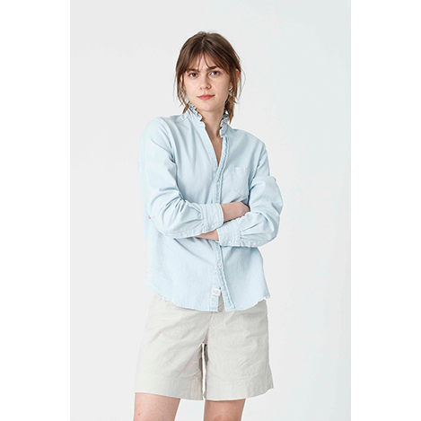 Frank＆Eileen - フリルで魅せる、大人のデニムシャツ 