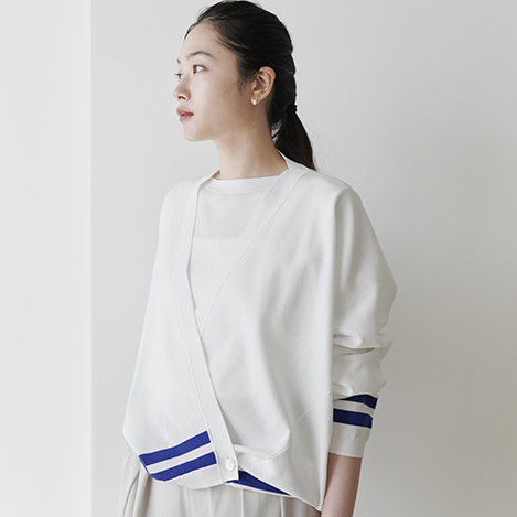 lelill - 【NEW】配色ラインが効いたマリンボレロ