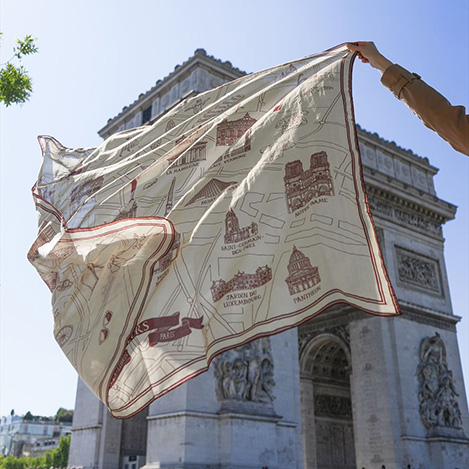 aLORS - Foulard Ex-libris Paris x aLORS　コラボスカーフ