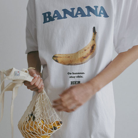 HER. - LAUNCH｜この春夏を彩る、「Fruit & Nuts Tshirt」コレクション。