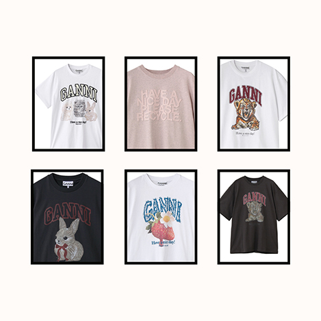 GANNI - 「ガニー」ハッピーなムードを纏うプリントTシャツが勢ぞろい！