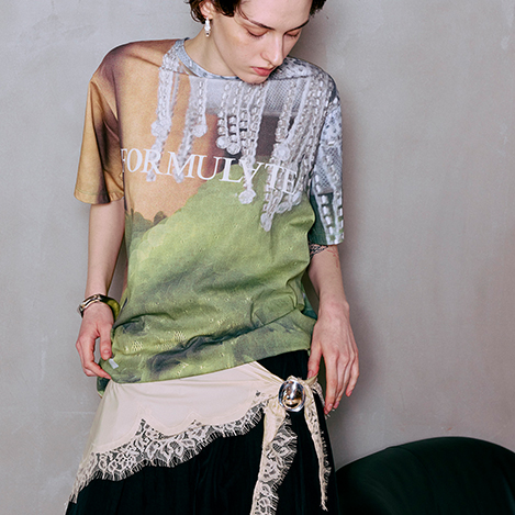 MAISON SPECIAL - Fabric Photo Over T-Shirt