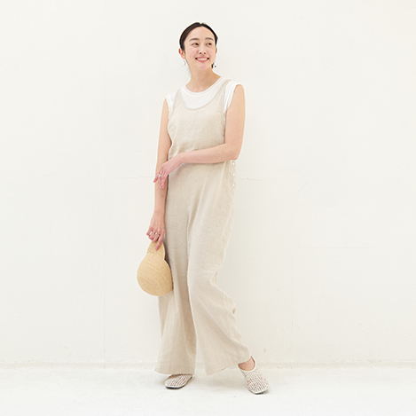 PRISTINE - 涼やかでありながら、やさしい肌当たり「コットンリネンツイルオールインワン」が登場！