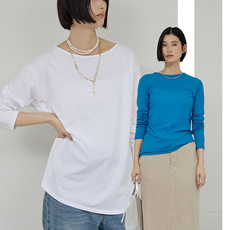 この春着たい、ベーシックカットソー