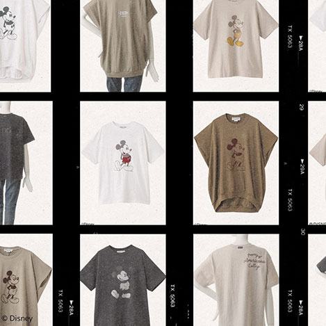 ミッキーマウスデザインの大人カジュアルTシャツをチェック!