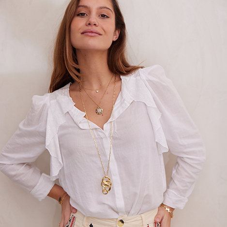 春夏の輝きを重ねて「by 164 PARIS」のネックレスレイヤードスタイル