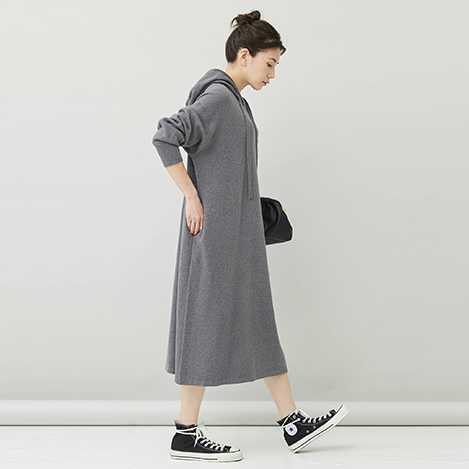 Elle Shop 柔らかな肌触りを存分に楽しめる至福のニットワンピース エル ショップ