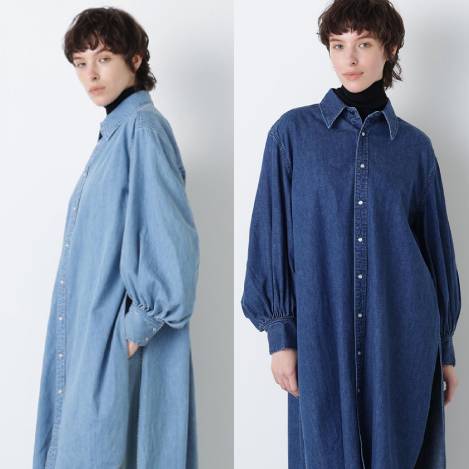 ＜PICK UP＞クラシカルとトレンド感が楽しめるデニムロングシャツ