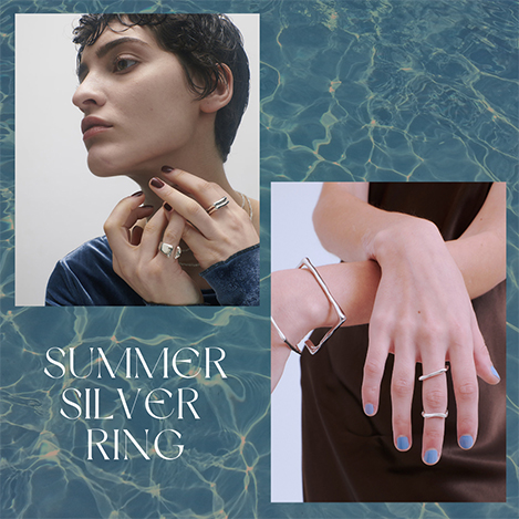 気品と涼感を指先に「メゾンドパルス」のシルバーリング