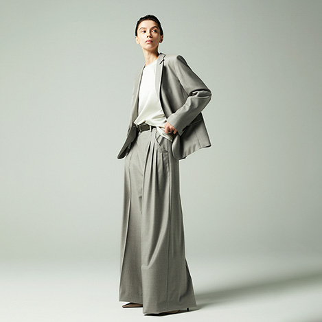 「オーヴィル」定番の人気のパンツから魅せる、春のセットアップスタイル