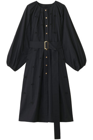 MUVEIL(ミュベール)｜幾何学モチーフワンピース/ブラック の通販