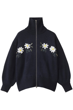 MUVEIL(ミュベール)｜リスジャカードジップカーディガン