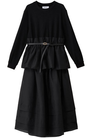 MUVEIL(ミュベール)｜2WAYニットセットアップワンピース/ブラック の