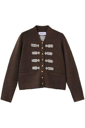 MUVEIL ジャケット MUVEIL(ミュベール)｜ナポレオンニットジャケット/ブラウン の通販