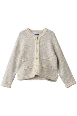 MUVEIL(ミュベール)｜ウサギツイードニットジャケット/エクリュ の通販