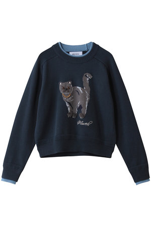 MUVEIL(ミュベール)｜ネコプルオーバー/ネイビー の通販｜ELLESHOP