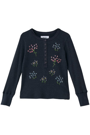 MUVEIL(ミュベール)｜フラワービーズ刺しゅうサーマルカットソー