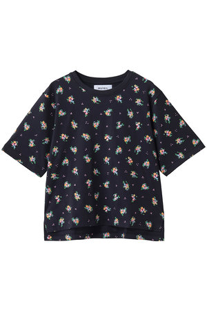 MUVEIL(ミュベール)｜ティーカッププリントTシャツ/ネイビー の通販