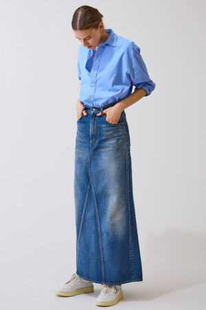 Shinzone(シンゾーン)｜リメイクスカート/ブルー の通販｜ELLESHOP  