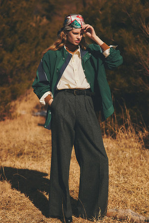 Shinzone(シンゾーン)｜バイカラートラックジャケット/グリーン の通販