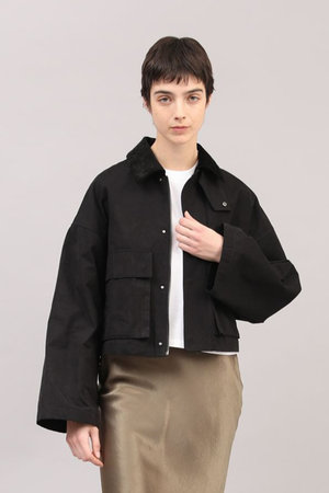 SACRA(サクラ)｜ワックス加工ハイデンシティージャケット/ブラック の