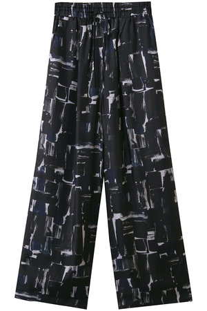 SACRA(サクラ)｜ブラッシュペインティングパンツ/ブラック の通販