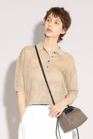【春物 新入荷】≪SACRA/サクラ≫シルクリネンジレ/カジュアル/ニット/ノースリーブ ベージュ レディース 38【中古】春夏 412052 SACRA - 【春物 新入荷】≪SACRA/サクラ≫シルクリネンジレ/カジュアル