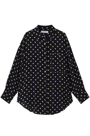 SACRA(サクラ)｜ポルカドットシャツ/ブラック の通販｜ELLESHOP・(エル