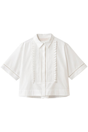 【新品・未使用】MARILYNMOON ハシゴレースタックフリルシャツ MARILYN MOON(マリリンムーン)｜ハシゴレースタックフリルシャツ